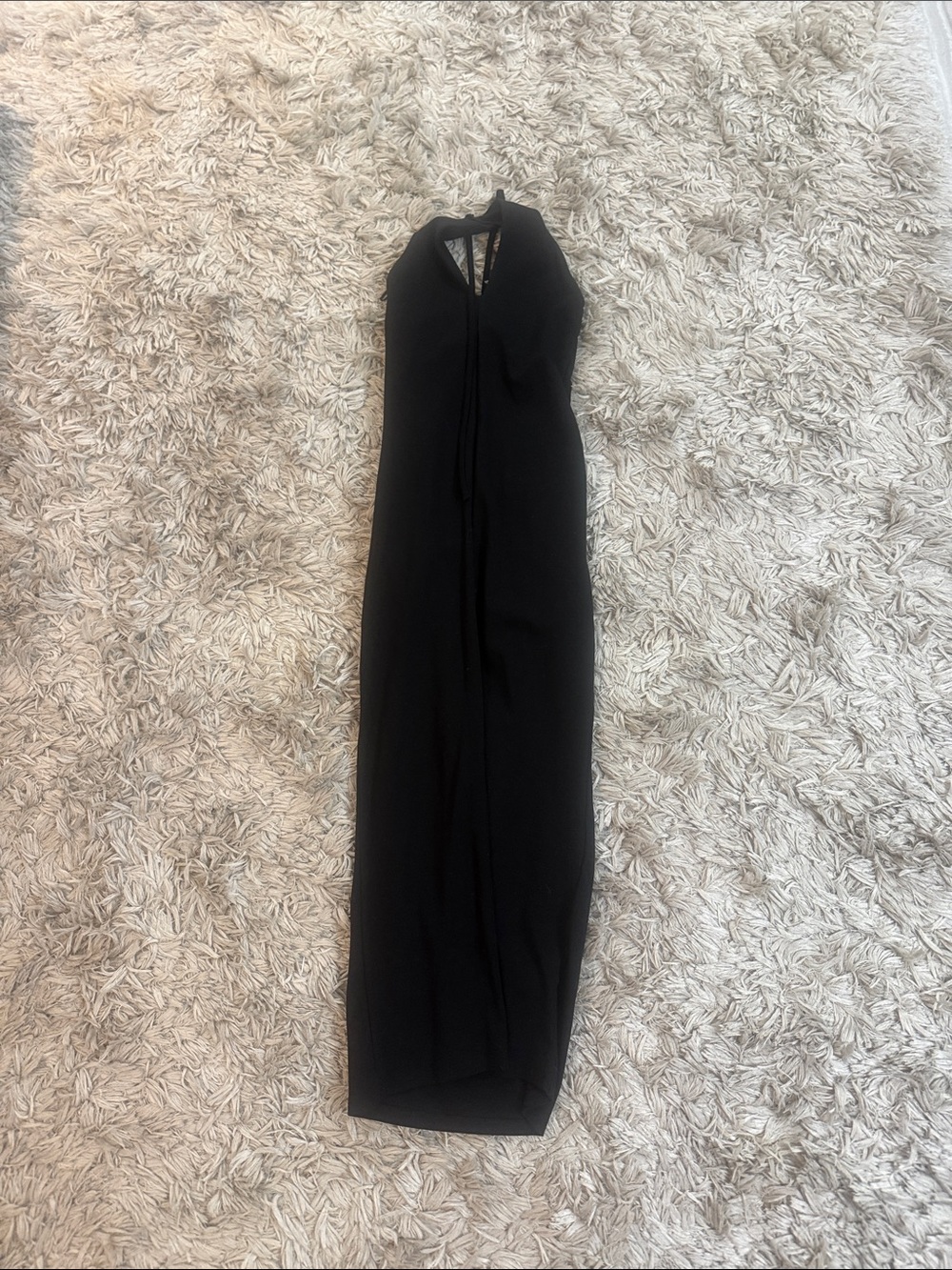 Zara Black Halter Midi Dress with Keyhole - Picture 6 of 7